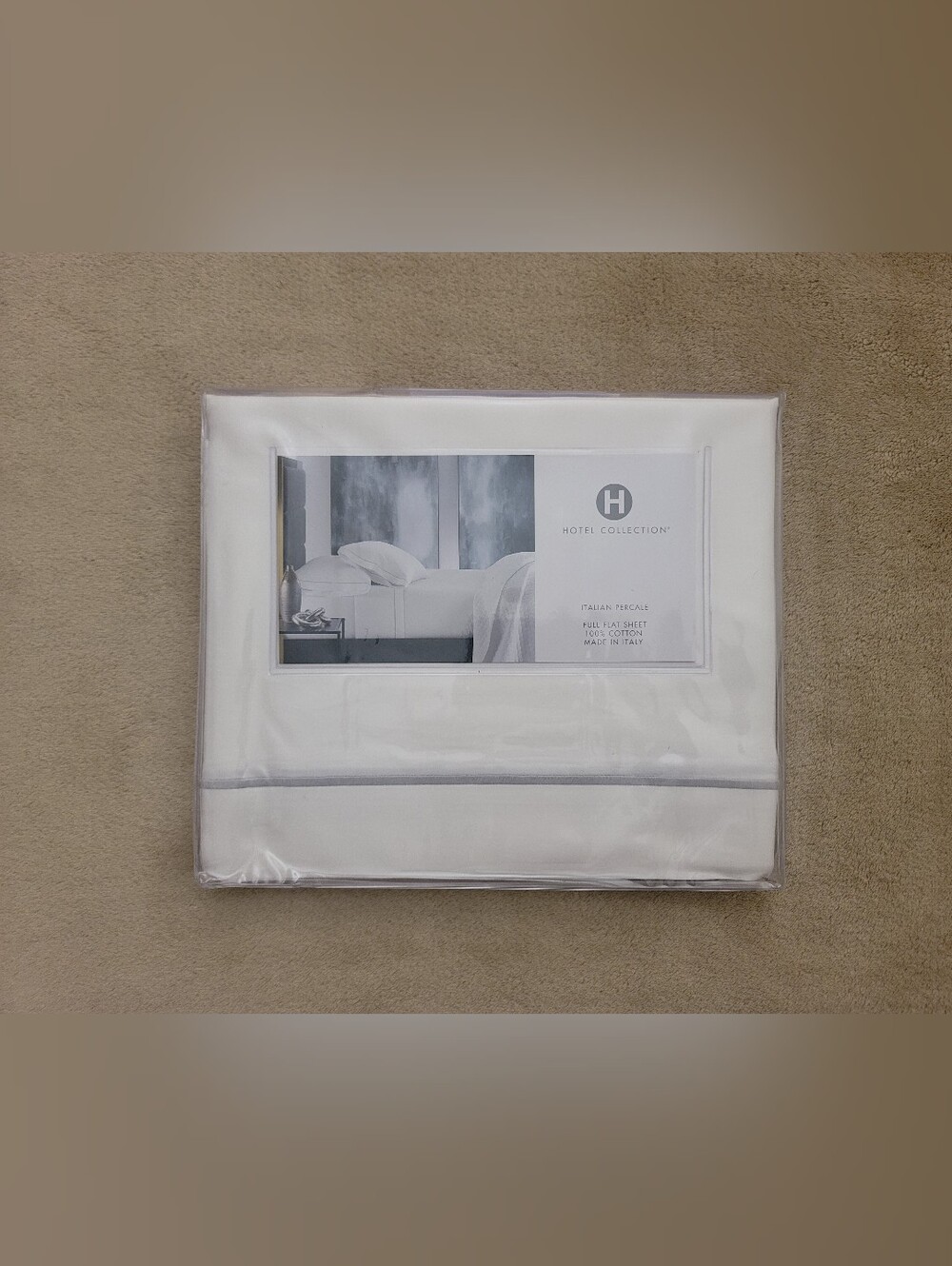 Hotel Collection Italian Percale Full Flat Sheet Only